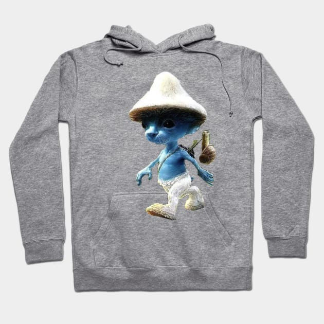 Smurf cat tiktok viral meme funny design Hoodie by artsuhana